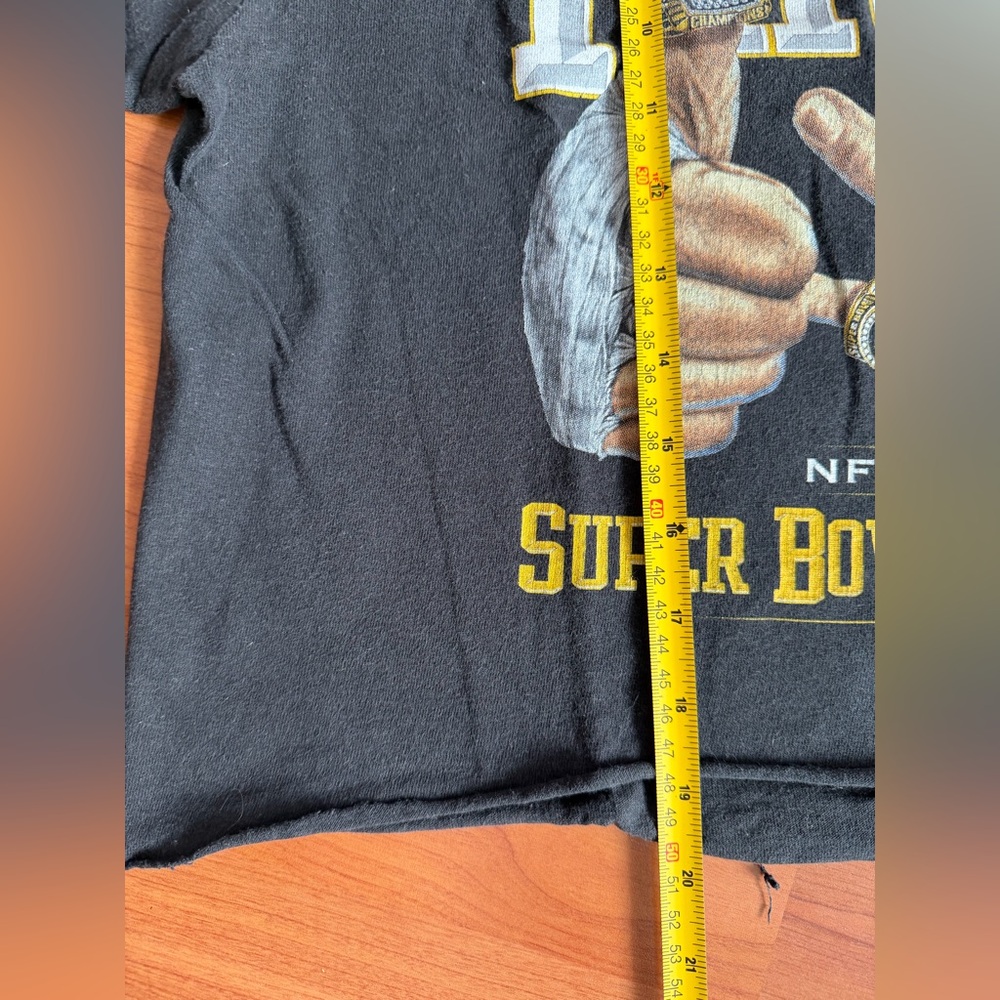 Vintage Cropped Pittsburgh Steelers Super Bowl Ring Reebok T-Shirt - Size Small - Picture 5 of 5